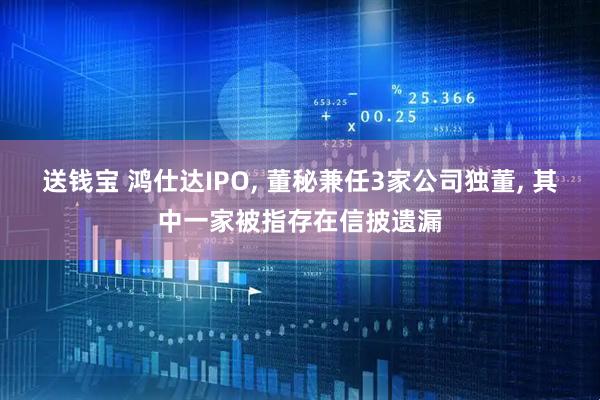 送钱宝 鸿仕达IPO, 董秘兼任3家公司独董, 其中一家被指存在信披遗漏
